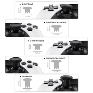 จอยสติ๊กอะนาล็อกแบบเปลี่ยนได้ Black 4 Heights 3 Surfaces Grips ThumbsGear พร้อมฝาครอบสำหรับคอนโทรลเลอร์ PS5 Edge - Product Image 4