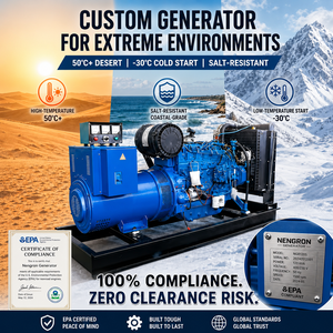 Grupo Electrógeno Diésel Silencioso Nengron de 50KW 62KVA, Certificado CE EPA, Trifásico, para Fábrica y Energía de Respaldo Industrial - Product Image 2