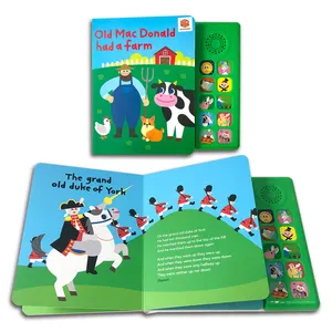 Classic English Kids Songs Read Audio Books Baby Sound Learning Board Books