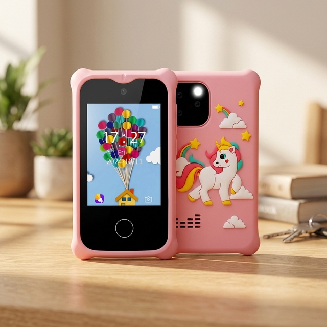 Children's Smartphone Cartoon Soft Silicone case Christmas Birthday Gift for Boys and Girls Mobile Phone Toy