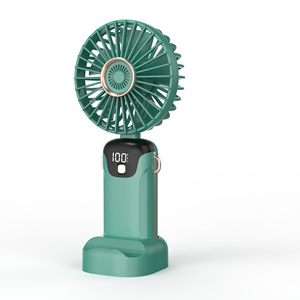 พัดลมมือถือขนาดเล็กแบบพกพา จอแสดงผลดิจิตอลเงียบ พับได้ พร้อมขาตั้งโทรศัพท์ สำหรับใช้ในหอพักนักเรียน - Product Image 2
