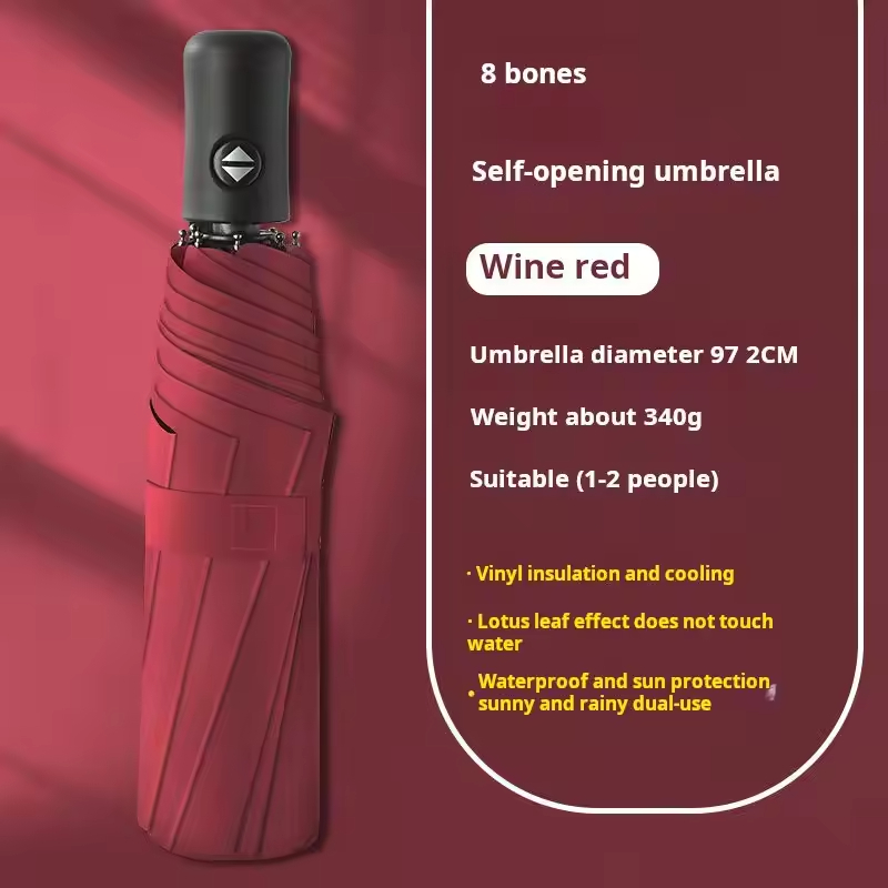 Parapluie automatique 8K (Rouge)