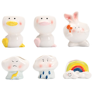 Ventes en gros <span class=keywords><strong>de</strong></span> petits pots à fleurs en céramique pour plantes succulentes, pots à plantes créatifs, pots <span class=keywords><strong>de</strong></span> jardin, décorations en poterie pour la maison - Product Image 5