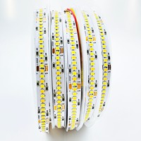 Bande LED CCT en promotion, DC12V 24V SMD 2835 240 LED/m IP20, largeur 10mm, PCB cuivre, 10W, rouleau de 10m, 3000K+6000K, bandes LED intelligentes