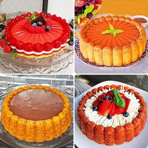 Moule à gâteau <span class=keywords><strong>Charlotte</strong></span> rond en silicone de 8 pouces <span class=keywords><strong>pour</strong></span> gâteau au chocolat, gâteaux arc-en-ciel, gâteau aux fraises - Product Image 2