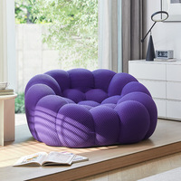 Fauteuil inclinable individuel pivotant en tissu, style minimaliste moderne, motif citrouille, pour la détente, haute densité, modèle Viral Football