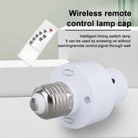 Portalámparas Inteligente E27 con Control Remoto Infrarrojo Inalámbrico, Temporizador, Interruptor AC85-265V 220V 110V, Interruptor para Casa, Habitación de Bebé, Dormitorio