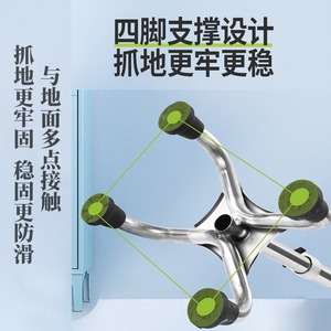 Canne antidérapante en acier inoxydable à quatre pieds pour personnes âgées, rééducation, soutien anti-chute - Product Image 4