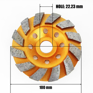 Turbo Row Diamond Grinding Cup Wheel Concrete Turbo Cup Disc <strong>Grinder</strong> for Sand of Concrete Walls, Floors,Granite Stone - Product Image 3