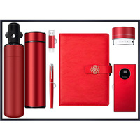 Set de Cuaderno A5 con Cierre Magnético, Bolígrafo, Termo, Batería Externa y Caja de Regalo Personalizada para el Día de San Valentín