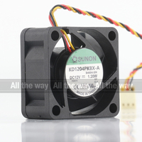 Kipas Pendingin Sunon Baru 5V 24V 48V DC 12V 1.20W AC EC 4020 40X40X20MM 4CM Bantalan Bola Ganda Senyap Inverter 3-kabel KD1204PKBX-A