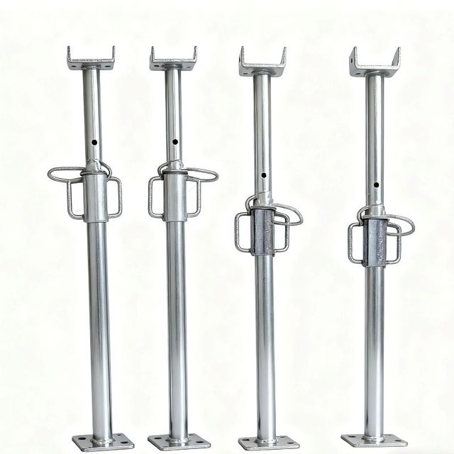 Heavy Duty Adjustable Steel Shoring Prop Q235B Galvanized Formwork Support for Construction, Bridge and Building Projects