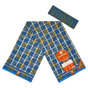 Nouvelle Arrivée Tissu en Gros Africain Ankara Coton Polyester Tissu Ciré Imprimé Wax 6 Yards Pays-Bas <span class=keywords><strong>Pagne</strong></span> Vêtement - Product Image 4