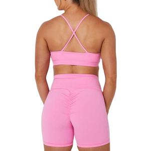 ชุดโยคะพร้อมกางเกงขาสั้นออกกำลังกายไร้รอยต่อชุดออกกำลังกายน้ำหนักเบามีความยืดหยุ่นระบายอากาศได้ดีมีสไตล์ - Product Image 6