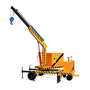 New junchi 1 tấn điện Boom Lift <span class=keywords><strong>Crane</strong></span> di động canilever ROTARY nhỏ thủy lực Wire Rope Sling vật liệu kim loại 3.5m nền tảng - Product Image 1