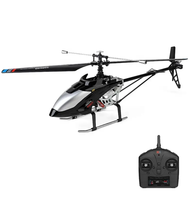 V913-A RC Helicopter 4CH 2.4G Single Propeller Brushless Motor Altitude Hold Black 55CM USB Charge VS WL915-A C190