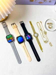 Lüks GS GS akıllı saat elmas ekran kalp-şekilli takı Set IOS operasyon IP67 etkinlik izci nabız monitörü - Product Image 6
