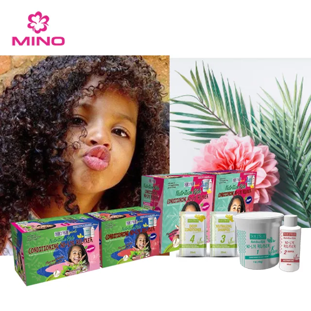 Relajante de pelo nutritivo natural para niños, fórmula segura única, proveedor de productos para el cabello de África