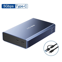 Acasis 2,5 "Tipo C Dual Bay RAID Enclosure Storage Array Case HDD Case Hard Drive Enclosure SSD Case Disk Array Enclosure