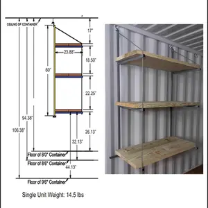 Hot Sale Variety Specifications Of Shelves Shipping Container Shelf Bracket Spare Parts Goods Shelves Mainly Used In Containers