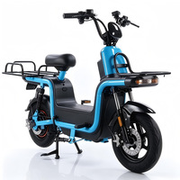 Scooter électrique pliable intelligent 60V 20Ah 350W avec GPS, haute puissance, pour livraison de repas, longue autonomie, vélo cargo avec boîte de rangement et moyeu arrière