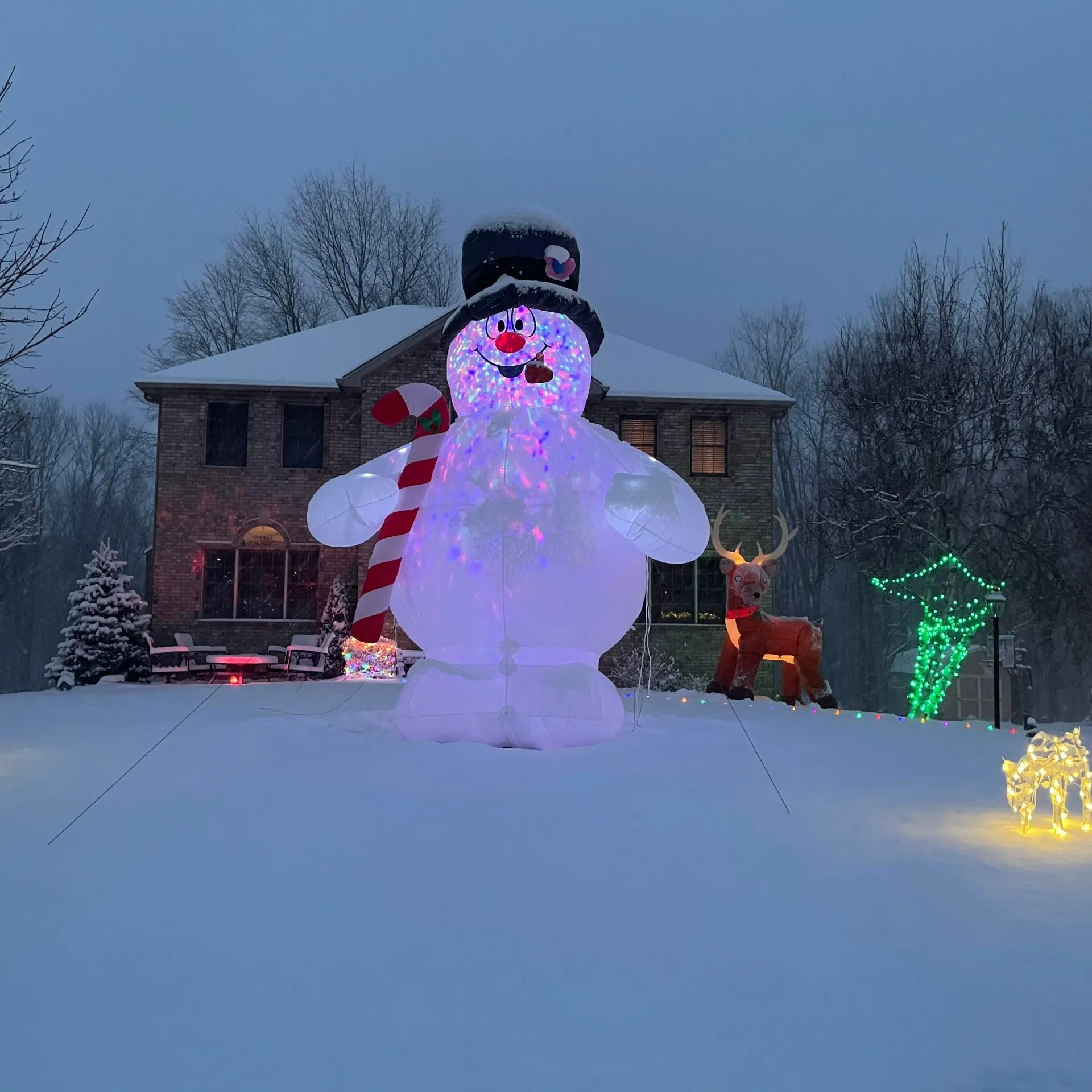 2023屋外クリスマスインフレータブル雪だるまインフレータブルクリスマスデコレーションクリスマス村広告インフレータブル