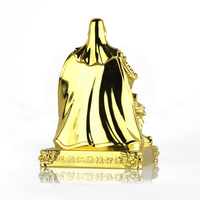 Artisanat de fonderie métallique sur mesure de haute qualité, figurines du Dieu de la Richesse, statue de Bouddha dorée, ornement, sculpture métallique