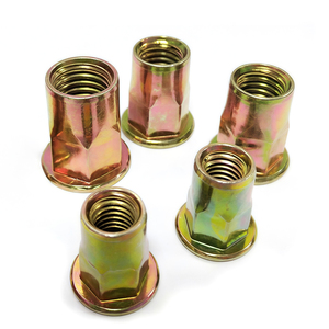 Cường độ cao DIN tiêu chuẩn thép carbon Đầu phẳng nửa Hex đinh tán Nut rắn đinh tán chèn cho an toàn buộc vật liệu sắt - Product Image 2