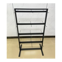 Présentoir double face pour chaussettes et accessoires métalliques pour tongs, idéal pour les boutiques de vente en gros et au détail
