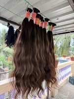 Beli Wig Rambut Asli Closure 5x5 Tekstur Bergelombang Hitam Alami dengan Lace Swiss untuk Wanita, Cocok untuk Penataan Rambut di Salon
