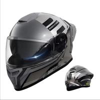 Casque de moto à couverture intégrale, mentonnière amovible, doublure respirante, structure légère, tailles variées
