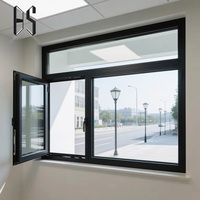 Fenêtre de maison passive à triple vitrage en aluminium à rupture de pont thermique, de haute qualité, de style européen et à haute efficacité énergétique