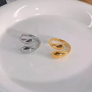 แหวนแฟชั่นทรงเรขาคณิตแบบเรียบง่ายสำหรับ THK0405แหวนสำหรับเป็นของขวัญสำหรับผู้หญิงแหวนสวมนิ้วแบบไม่สม่ำเสมอ - Product Image 5