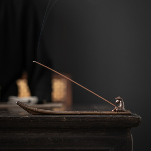 Sáng Tạo Ngư Dân Tre Hàng Hương Burner Cổ Ngủ Hương Burner Cho Trà Lễ Nhà Gỗ Đàn Hương Khuếch Tán - Product Image 4