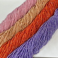 Perles de zircon arc-en-ciel naturelles de 2/3/4 mm, petites pierres précieuses rondes facettées, pour la fabrication de bijoux, bracelet et collier DIY