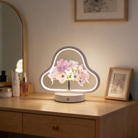 Lampe de nuit LED en forme de nuage, lampe de table décorative en forme de fleur pour chambre à coucher, salon