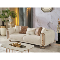 PZCN HOME Ensemble de canapés sectionnels incurvés de luxe, mobilier de salon moderne, canapé modulaire haut de gamme en tissu velours pour villa et hôtel