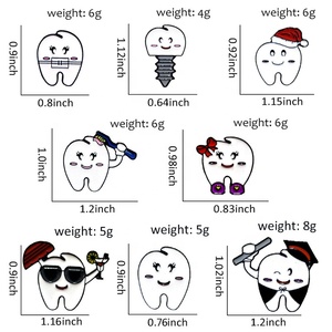 New Hot Bán phim hoạt hình răng ve áo Pin Cá Tính Phụ kiện cho Nha khoa dễ thương răng trâm cài Quà tặng khuyến mãi - Product Image 6