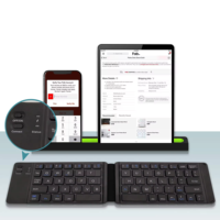 Ultra Mince Portable Mini Clavier Sans Fil Pliable Style Ciseaux Compatible iPad Pro Téléphone Mobile Ordinateur Portable Tablette PC Nouveau