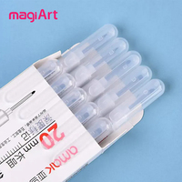Nouveaux stylos marqueurs à longue plume pour les constructeurs de charpentiers Marquage 4 couleurs Trou de forage de 20mm de profondeur en plastique avec encre permanente