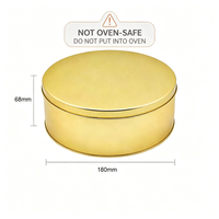 Boîte en métal ronde brillante argentée de qualité alimentaire, personnalisée, pour gâteaux, biscuits et chocolats, idéale pour la promotion