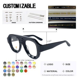 New Design Eco-Friendly Acetate <b>Large</b> <b>Frame</b> Blue Light Blocking Reading Glasses-Unisex Full-Rim - Product Image 4
