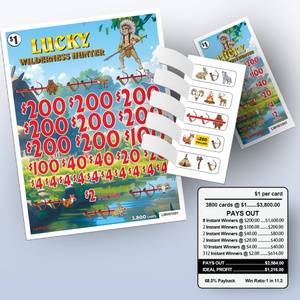 Billets de jeu à gratter instantanés en gros, personnalisés, à ouverture rapide, avec prix à gagner, imprimés offset - Product Image 1
