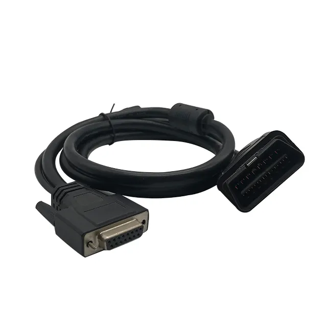 Kabel Ekstensi Kabel Adaptor OBD/OBDII, Alat Pemindai Mobil Can 5053 OBD/OBD2