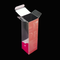 Boîte cadeau rectangulaire pliable en plastique PET écologique et recyclable, avec logo personnalisé estampé à chaud, pour emballage alimentaire, ventilateur portable, CMYK/personnalisé