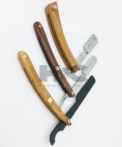 Maquinilla de afeitar recta profesional de acero inoxidable logotipo personalizado hoja reemplazable de madera sostenible maquinilla de afeitar de plástico personalizable - Product Image 5