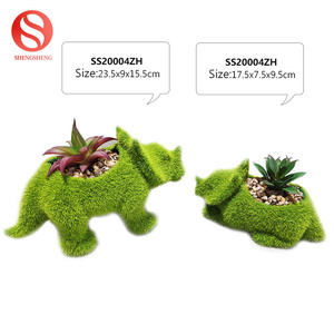 Vert décor maison flocage <span class=keywords><strong>en</strong></span> <span class=keywords><strong>terre</strong></span> cuite <span class=keywords><strong>en</strong></span> forme <span class=keywords><strong>de</strong></span> mouton <span class=keywords><strong>petit</strong></span> animal plante succulente <span class=keywords><strong>pot</strong></span> <span class=keywords><strong>de</strong></span> <span class=keywords><strong>fleur</strong></span> - Product Image 3