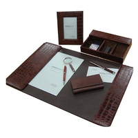 Ensemble de bureau professionnel en cuir PU pour cadeaux