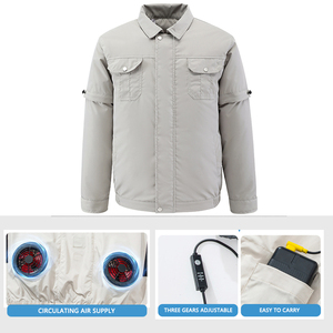 New Summer <strong>Air</strong>-<strong>conditioning</strong> <strong>Clothing</strong> Outdoor Chargingfan <strong>Clothing</strong> Heatstroke Cooling Work Clothes Detachable Jacket - Product Image 6
