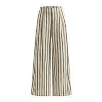 Culottes plissées en lin taille haute coupe ample longueur genou pour femme – Style minimaliste, taille élastique, couleur unie